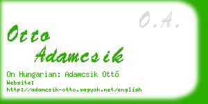 otto adamcsik business card