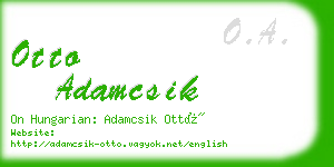 otto adamcsik business card